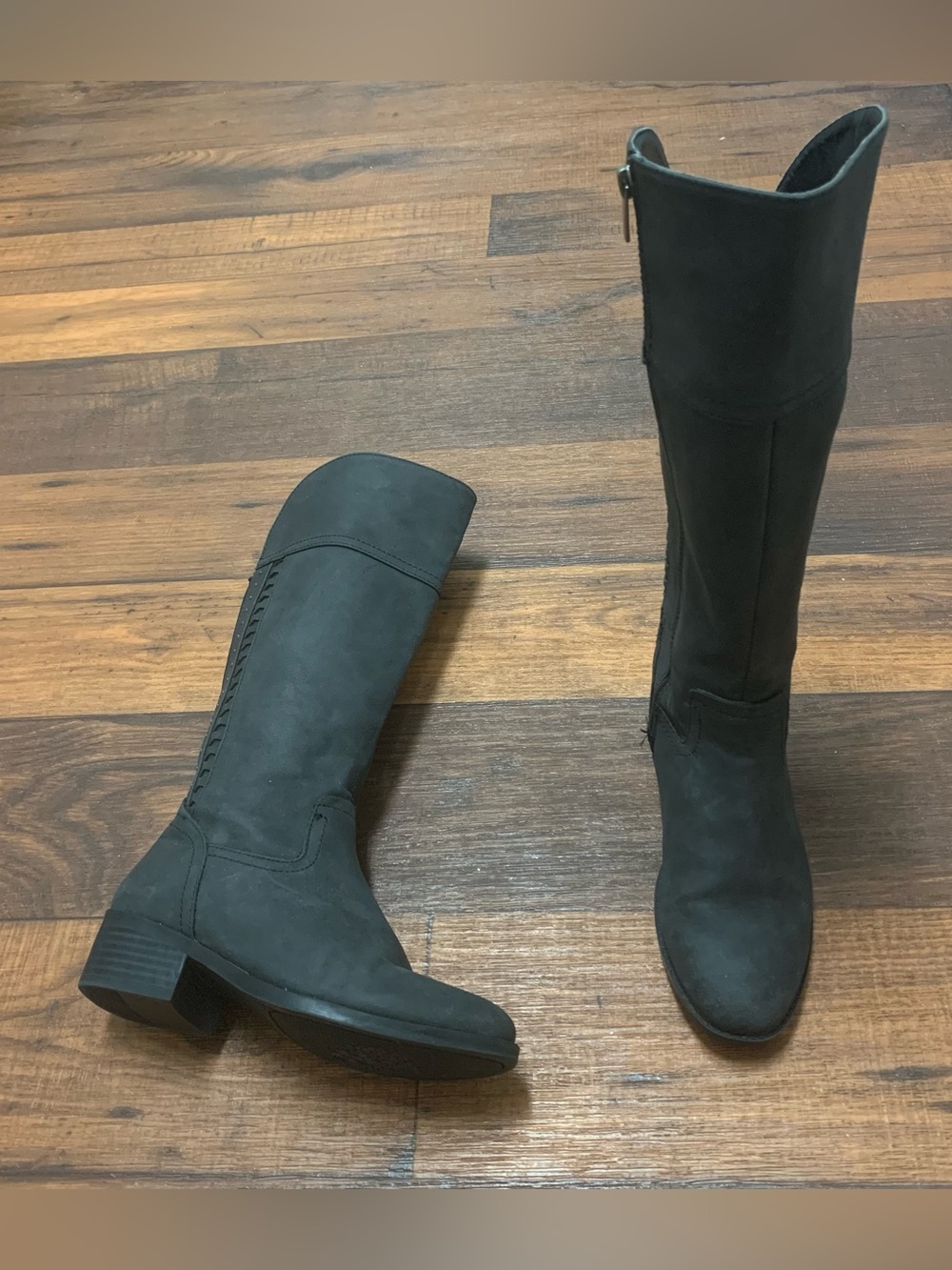 Vince Camuto Little/Big Girl's Sz 2 Beeja Dark Gray knee high Boots Shoes